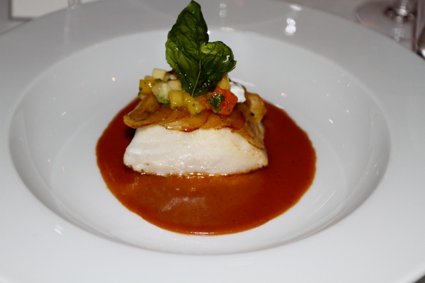 Norwegian Cruise Line's Chef's Table Plantain Crusted Sea Bass