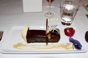 Norwegian Cruise Line's Chef's Table Chocolate Log Dessert
